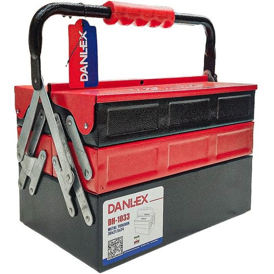 جعبه ابزار فلزی اتومات 30 سانت 3 طبقه دنلکس DH1033